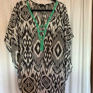 EUC B&W Sheer Swimsuit Coverup